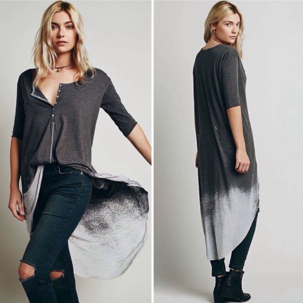 Free People LA Livin Fallen Heart High-Low Tunic